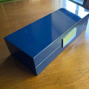 NWOT Sleek Blue Jewelry Box